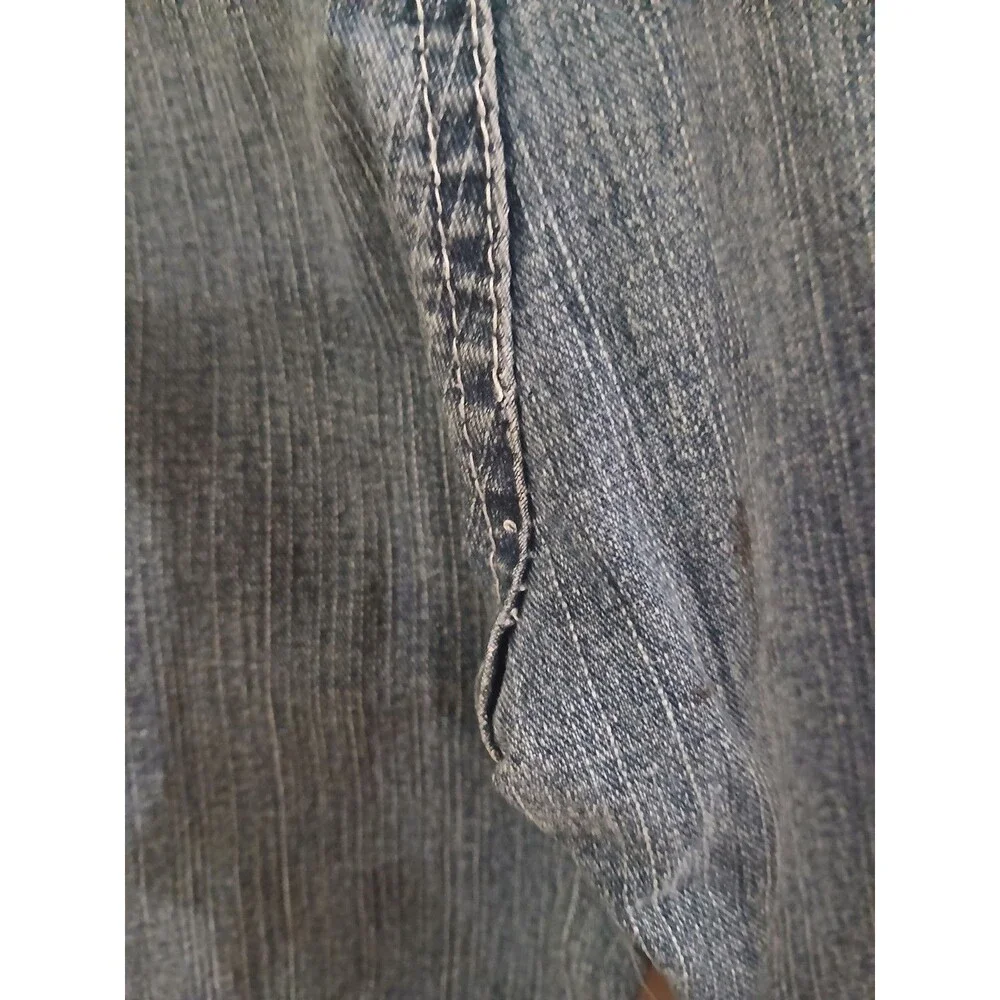 S.W.A.K. Girls Jeans Size 8 Heart Pockets Embroidered Retro Y2K - Picture 9 of 10